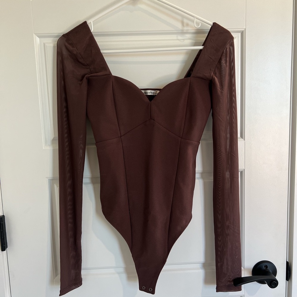 Mesh long sleeve bodysuit